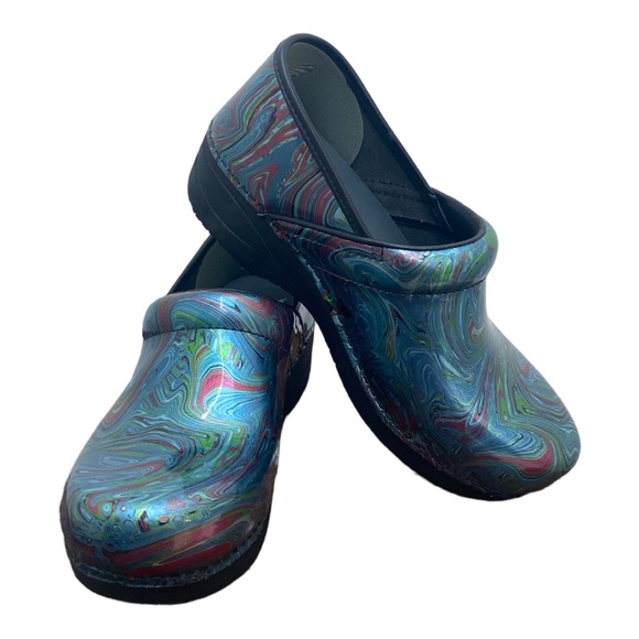 Dansko New Women's XP 2.0 Clogs Marble Swirl Patent size 38 - Picture 5 of 9